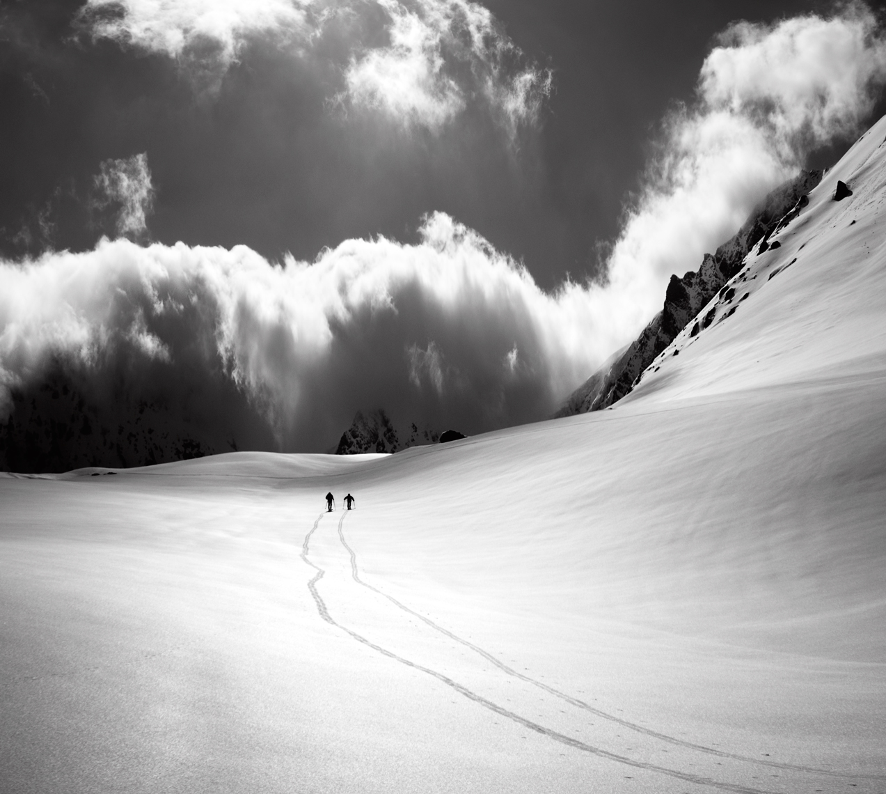 Jon Wyatt Photography - Ski touring in backcountry near Sainte Foy Tarentaise, France